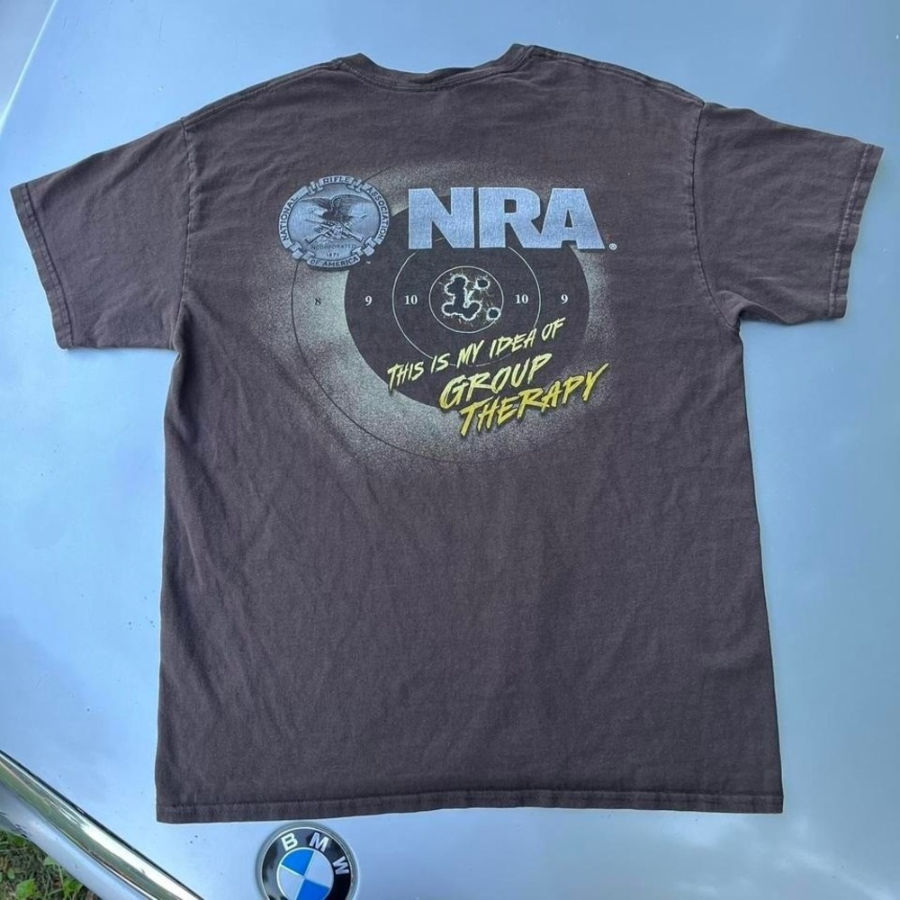 Brown NRA 2000s funny tshirt